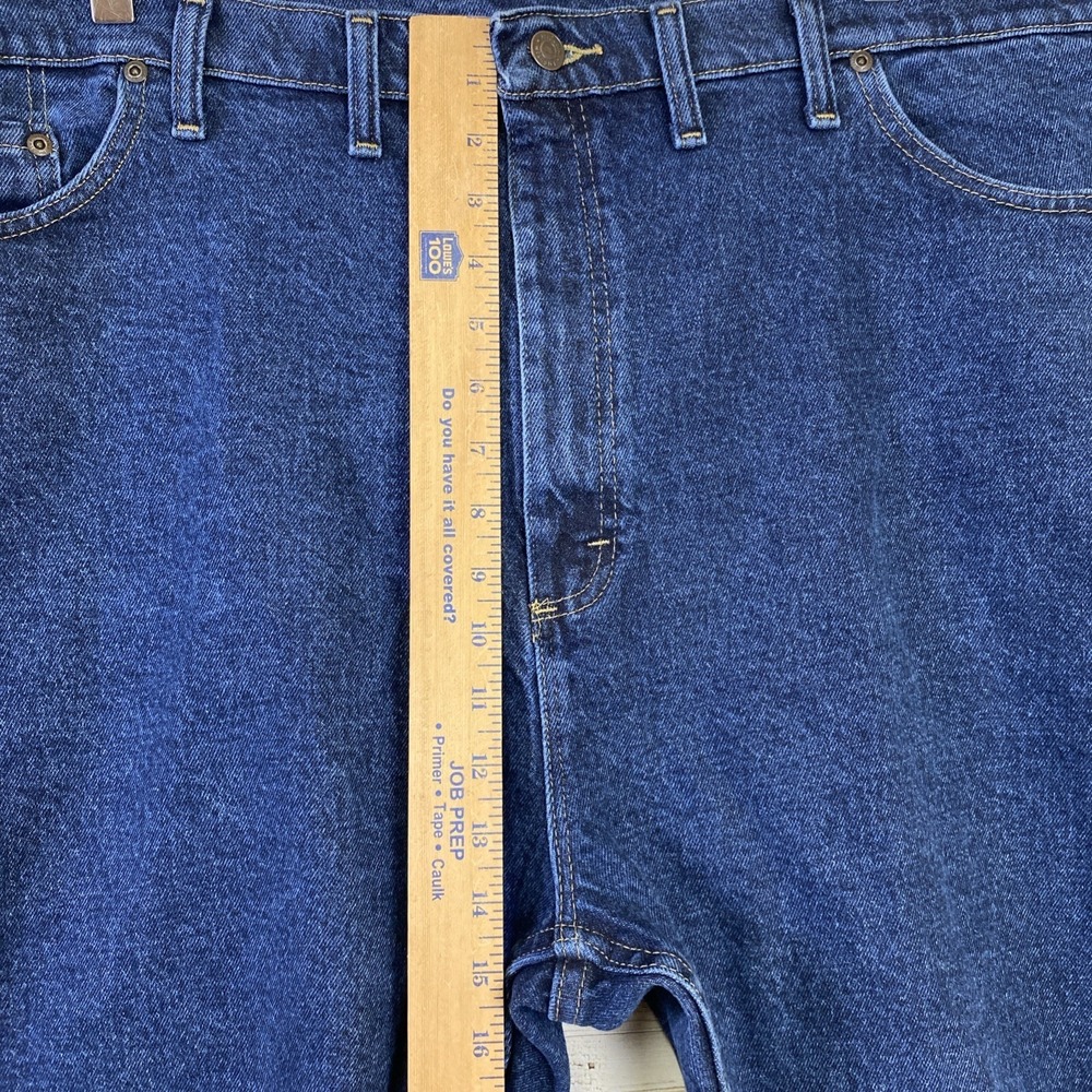 Wrangler Jean Shorts Men 46x9.5"Blue Denim Medium Wash Western Jorts Stretch - Picture 9 of 10